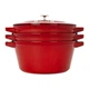 Набір посуду Staub Stackable 4 предмети червоний (14552606) - зображення 1