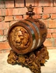 Дубовая бочка подарочная Barrels «Лев» из колотого дуба для виски, вина, самогона и коньяка обручи нержавеющая сталь 8 л - изображение 2
