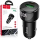 Автомобільний зарядний пристрій для телефона (АЗУ) USB Hoco Type-C PD 20 W + USB QC 3.0 18 W LED (Z42) - зображення 1