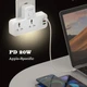 Сетевой фильтр разветвитель тройник 2 розетки с выключателем и USB + LED ночник Ldnio 2500W 3USB PD20W 10A Белый (SC2311) - изображение 11