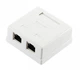 Розетка RITA STP 8P8C RJ45 2 порти Cat-6, накладна Біла Q300 - зображення 1