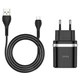 Сетевое зарядное устройство Hoco C12Q Smart QC3.0 charger set (Type-C) (EU) Black - изображение 1