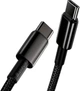 Кабель Baseus Tungsten Gold Fast Charging Data Cable Type-C to Type-C 100W 1m Black (CATWJ-01) - изображение 2