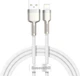 Кабель Baseus Cafule Series Metal Data Cable USB to IP 2.4A 1m White (CALJK-A02) - изображение 1