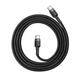 Кабель Baseus Cafule Series Type-C PD2.0 60W Flash charge Cable (20V 3A) 1M Gray Black (CATKLF-GG1) - изображение 1