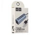 USB-хаб Hoco HB1 4USB Line machine Silver - изображение 2