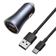 Автомобильное зарядное устройство Baseus Golden Contactor Pro Dual Quick Charger Car Charger U+U 40W with Type-C 5A Dark Gray (TZCCJD-A0G) - изображение 1
