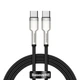 Кабель Baseus Cafule Series Metal Data Cable Type-C to Type-C 100W 1m Black (CATJK-C01) - изображение 1