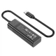USB-хаб Hoco HB25 Easy mix 4-in-1 converter(Type-C to USB3.0+USB2.0*3) Black - изображение 2