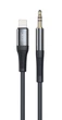 Кабель AUX XO NB-R193A Lightning для 3,5mm adapt audio Black - зображення 1