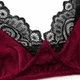 Женская пижама No Brand бархатная Velvet: лиф и шорты бордовая L - изображение 8