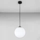 Люстра подвесная шар Light House LS-18602F-1 BK+WH черная, плафон белый - изображение 1