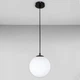 Люстра подвесная шар Light House LS-18601F-1 BK+WH черная, плафон белый - изображение 1