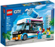 Zestaw klocków LEGO City Pingwinia furgonetka ze slushem 194 elementy (60384) - obraz 1