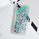 Чехол Glitter для Iphone 5 / 5s / SE Бампер Жидкий блеск бирюзовый - изображение 2