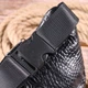 Стильная поясная кожаная сумка VINTAGE 21297 Bag из натуральной кожи с фактурой под крокодила 33.5х14х3 см Черный - изображение 8