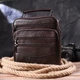 Практичная мужская сумка кожаная 21274 Vintage Коричневая - изображение 8