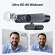 4K веб-камера с дистанционным управлением, DEPSTECH Ultra 4K HD с микрофоном, шумопоглощением, датчиком Sony, автофокусом, приватным затвором и штативом для Zoom/OBS/Teams/PC/Mac - изображение 7