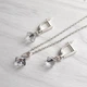 Набір прикрас Hand Made з прозорими кристалами Swarovski (ціна без ланцюжка) - зображення 1