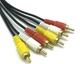 Аудіо + відео кабель тюльпани 3 x RCA AV 1.5 м (546684916) Чорний - зображення 7