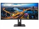 Монітор 34" РК Philips 345B1C/00 вигнутий VA/3440х1440/100 Гц/Display Port/HDMI/USB 3.2 Чорний - зображення 1