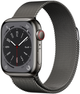 Smartwatch Apple Watch Series 8 GPS + Cellular 41mm Graphite Stainless Steel Case with Graphite Milanese Loop (MNJM3) - obraz 1