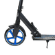 Двухколесный самокат для подростка с амортизатором Best Scooter Черный с голубым - изображение 4