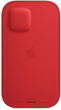 Etui z klapką Apple MagSafe Leather Sleeve do Apple iPhone 12/12 Pro (PRODUCT)RED (MHYE3) - obraz 4