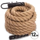 Канат для лазанья из сизаля 12 м диам 5 см с креплением COMBAT BATTLE ROPE Zelart FI-0910-12 - изображение 1