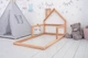 Детская кровать домик Монтессори BUSY WOOD напольная Модель 3 120х60 см натуральное дерево - изображение 6