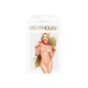 Боді Penthouse Scandalous S/L Red, велика сітка, високий комір, довгі рукави - зображення 3
