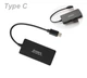 Розгалужувач хаб концентратор UKC 4 Ports USB Type-C hub 2.0 Black - зображення 1