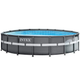 Каркасный бассейн Intex 26330 Ultra Frame 549х132 см с песочным насосом, тентом, подстилкой и лестницей Серый - изображение 3