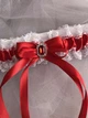 Свадебная женская подвязка на ногу невесты Styduo dekory красная (4594) One Size - изображение 2