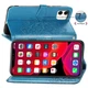 Чехол Vintage для Iphone 11 книжка кожа PU с визитницей голубой - изображение 5