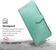 Чехол Vintage для Iphone 13 Pro Max книжка кожа PU с визитницей бирюзовый - изображение 7