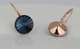 Серьги с кристаллами Сваровски 085947c 2,5см*14мм Синий - изображение 3
