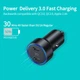 Автомобільний зарядний пристрій CHOETECH С0054-BK 2 USB-С PD 3.0 - зображення 5