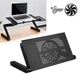 Столик трансформер подставка для ноутбука с регулировкой наклона Laptop Table T6 Black - изображение 3