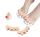Силіконовий міжпальцевий коректор роздільник пальців Hallux Valgus Beige - изображение 1