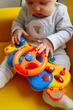 Музыкальный руль LIMO TOY на коляску с креплениями укр UA сине-оранжевый - изображение 2