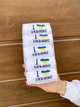 Набор подростковых носков с патриотическим принтом I love Ukraine в красивой подарочной упаковке 36-41 5 пар длинные демисезонные белые - изображение 3