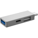 Адаптер WIWU T02 Pro Type-C to 2xUSB+USB-C, Silver - зображення 1