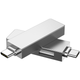 Адаптер WIWU T02 Pro Type-C to 2xUSB+USB-C, Silver - зображення 4