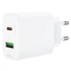 Сетевое зарядное устройство для быстрой зарядки ACEFAST A25 PD20W (Type-C+USB) Dual Port Charger White - изображение 6