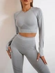 Жіночий костюм для фітнесу Whatiwear з утяжкою та ефектом Push Up (Пуш Ап) сірий S (1350-gray-S) - зображення 3