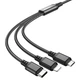 Кабель HOCO X76 3-in-1 Super charging cable (iP+Type-C+Micro) Black (6931474767400) - изображение 3