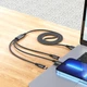 Кабель HOCO X76 3-in-1 Super charging cable (iP+Type-C+Micro) Black (6931474767400) - изображение 6