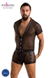 Прозрачный комплект футболка и шортики Passion 052 SET MICHAEL Черный 2XL/3XL - изображение 5