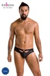 Сексуальные трусы с вырезами Passion 041 SLIP OPEN JOE Черные 2XL/3XL - изображение 5